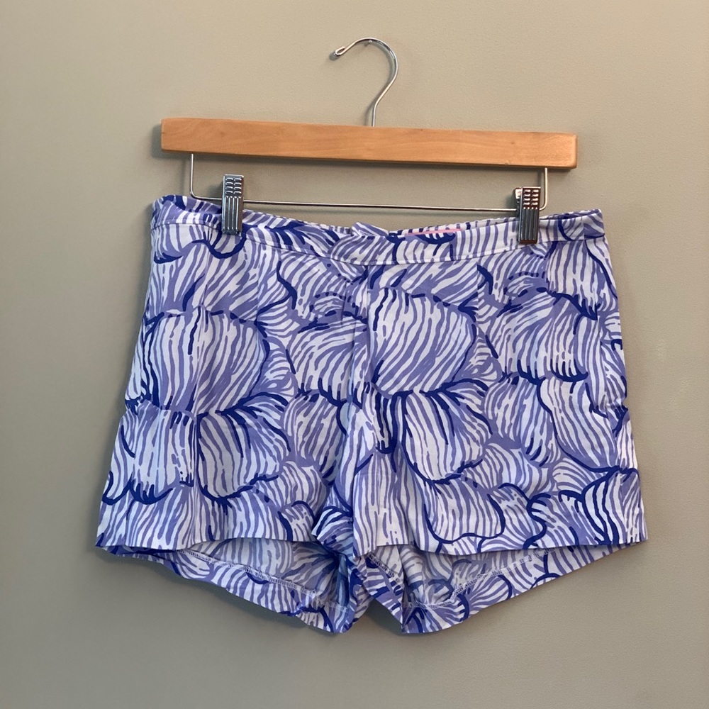 Lilly Pulitzer Shorts Blue Shells - Size 4 - Part of Matching Set